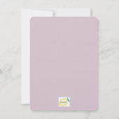 Invitation à l'aquarelle de teintes violettes (Dos)