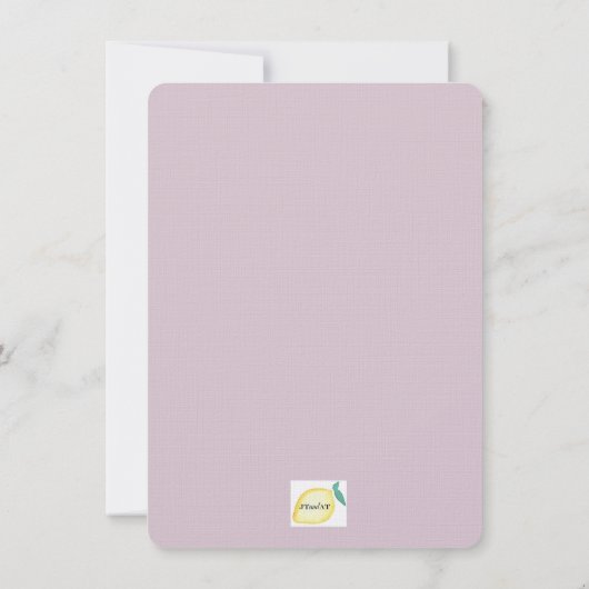 Invitation à l'aquarelle de teintes violettes (Dos)