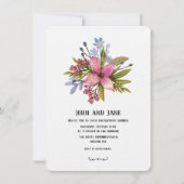 Invitation à l'aquarelle de teintes violettes (Devant)