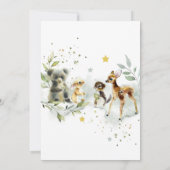 Invitation à l'aquarelle du Baby shower des bois (Dos)