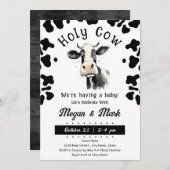 Invitation à l'aquarelle du Baby shower Saint-Vach (Devant / Derrière)