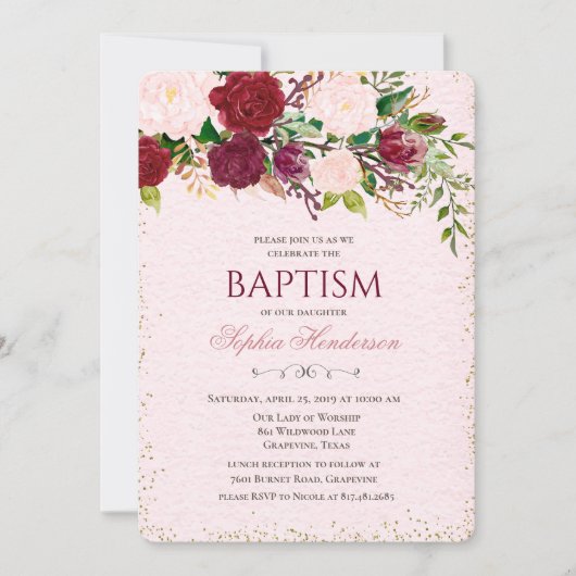 Invitation à l'aquarelle florale (Devant)