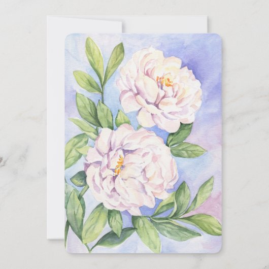 Invitation à l'aquarelle florale (Dos)