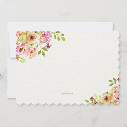 Invitation à l'aquarelle florale #1 (Dos)