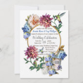 Invitation à l'aquarelle florale de l'époque victo (Devant)