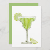 Invitation à l'aquarelle Margarita (Devant / Derrière)