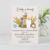 Invitation à l'aquarelle pour la douche de bébé br (Debout devant)
