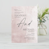 Invitation à l'aquarelle Rose simple et moderne (Debout devant)