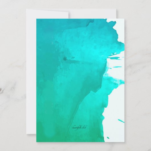 Invitation à l'aquarelle Splash (Dos)