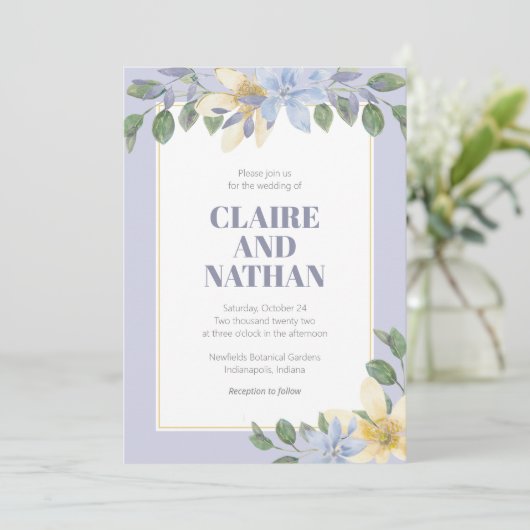 Invitation à l'aquarelle violette (Debout devant)