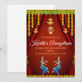 Invitation à l'Arangetram & Invitation à la cérémo (Devant / Derrière)