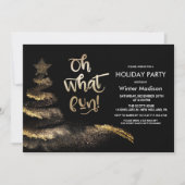 Invitation à l'arbre de Noël de la poussière d'or (Devant)