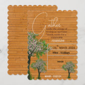 Invitation à l'arbre généalogique (Devant / Derrière)