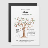 Invitation à l'arbre magnétique de la Réunion fami (Devant / Derrière)