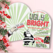 Invitation à l'arc de la fête de Noël rétro moche