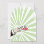 Invitation à l'arc de la fête de Noël rétro moche (Dos)