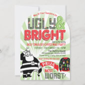 Invitation à l'arc de la fête de Noël rétro moche (Devant)