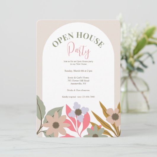 Invitation à l'arc floral (Debout devant)