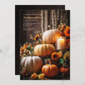 Invitation à l'arrangement de citrouilles (Devant / Derrière)