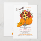 Invitation à l'arrangement de fleurs de citrouille (Devant / Derrière)