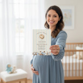 Invitation à l'arrivée d'un bébé garçon : Un cœur
