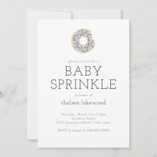 Invitation à l'arrosage de bébé de noix de museau  (Devant)