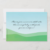 Invitation à l'arrosage de bébé, fleurs primaires  (Dos)