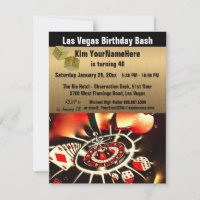 Invitation à Las Vegas Anniversaire Bash