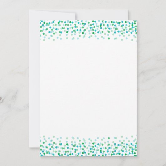 Invitation à l'aspersion de bébé ・ Confetti Design (Dos)