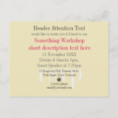 Invitation à l'atelier élégant Noir+Rose (Dos)