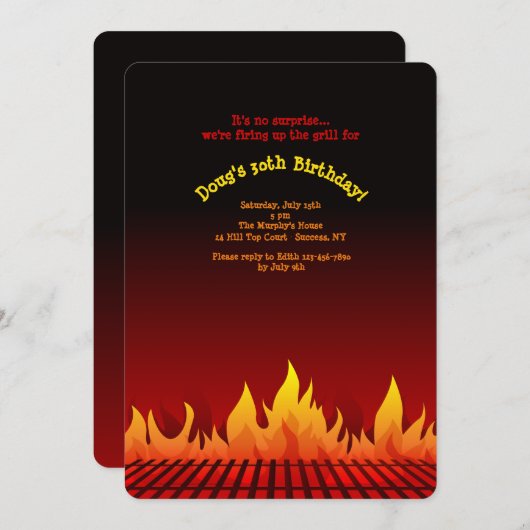 Invitation à l'attribution de barbecue (Devant / Derrière)