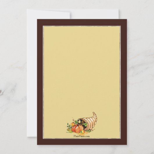 Invitation à l'automne Cornucopia (Dos)