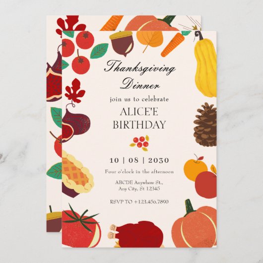 Invitation à l'automne de grâces (Devant / Derrière)