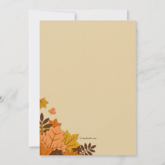 Invitation à l'automne plat (Dos)