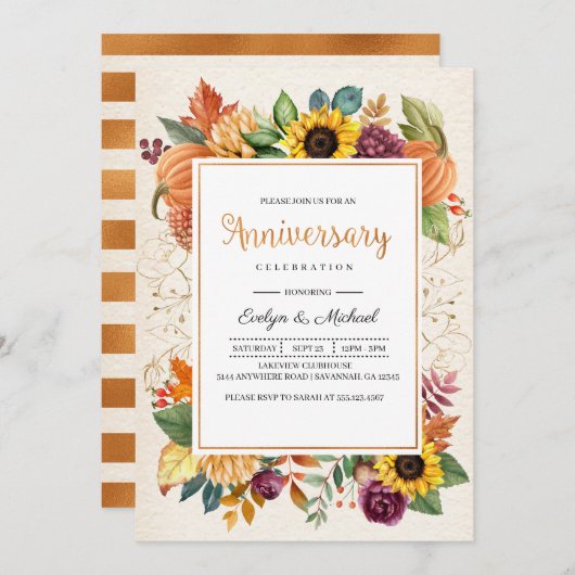 Invitation à l'automne Sunflower (Devant / Derrière)