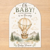 Invitation à l'aventure pour Baby Shower (Recto)