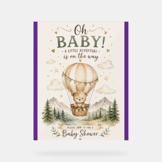 Invitation à l'aventure pour Baby Shower (Recto)