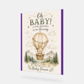 Invitation à l'aventure pour Baby Shower (Angle)