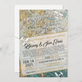 Invitation à l'aventure pour le Baby shower virtue (Devant / Derrière)