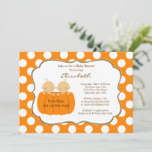 Invitation à l'Baby shower Citrouille de Twins Boy (Debout devant)