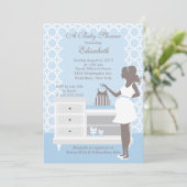 Invitation à l'Baby shower de bébé de Mod Mom Baby (Debout devant)