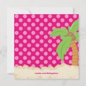 Invitation à l'Baby shower de bébé Hula (Dos)