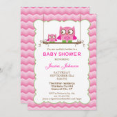 Invitation à l'Baby shower de la mère et du bébé O (Devant / Derrière)