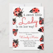 Invitation à l'baby shower de la petite fille de l (Devant)