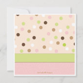 Invitation à l'Baby shower de la Polka rose de Whi (Dos)