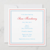 Invitation à l'Baby shower des jumeaux d'hiver (Dos)