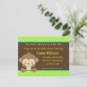 Invitation à l'Baby shower des singes Diddles (Debout devant)