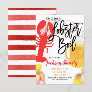 Invitation à l'ébullition de homard