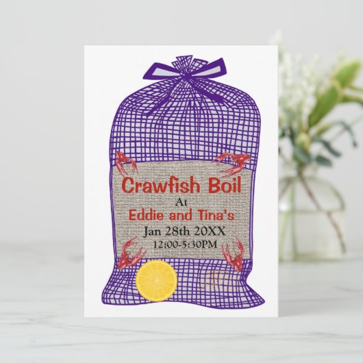 Invitation à l'ébullition du sac pourpre (Debout devant)