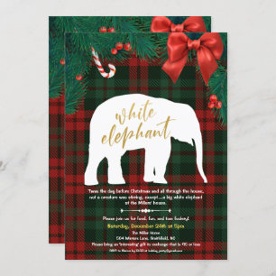 Invitation à l'échange cadeau d'éléphants blancs